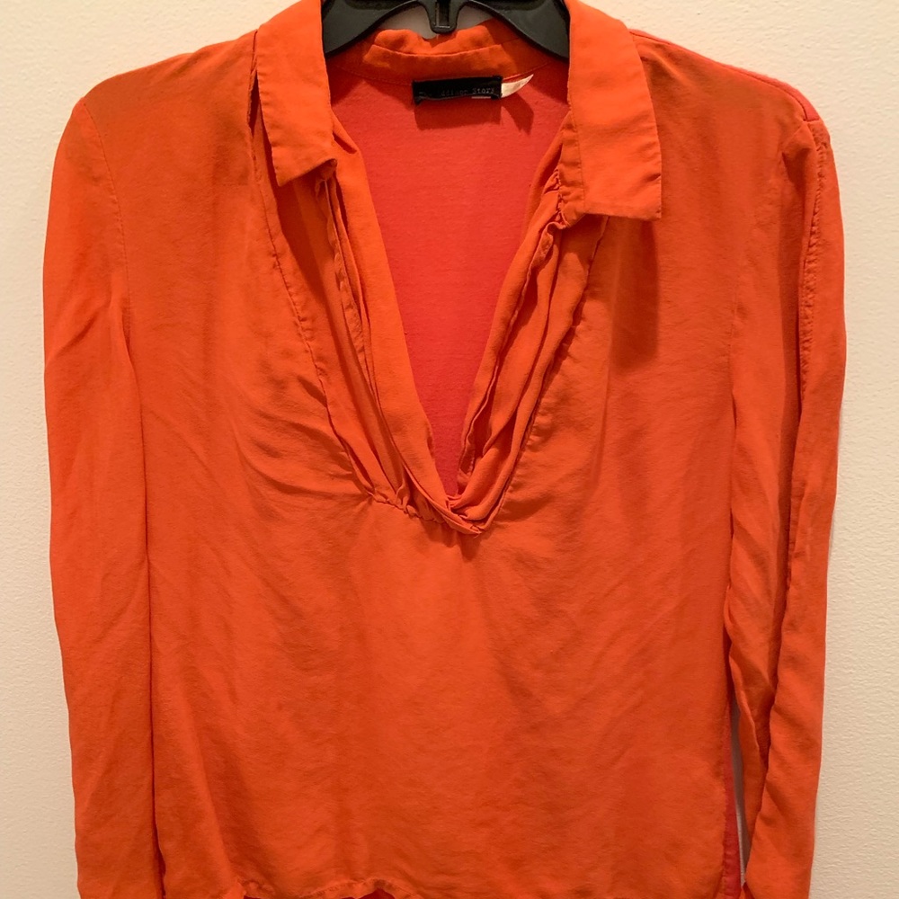 Orange Long Sleeve Top